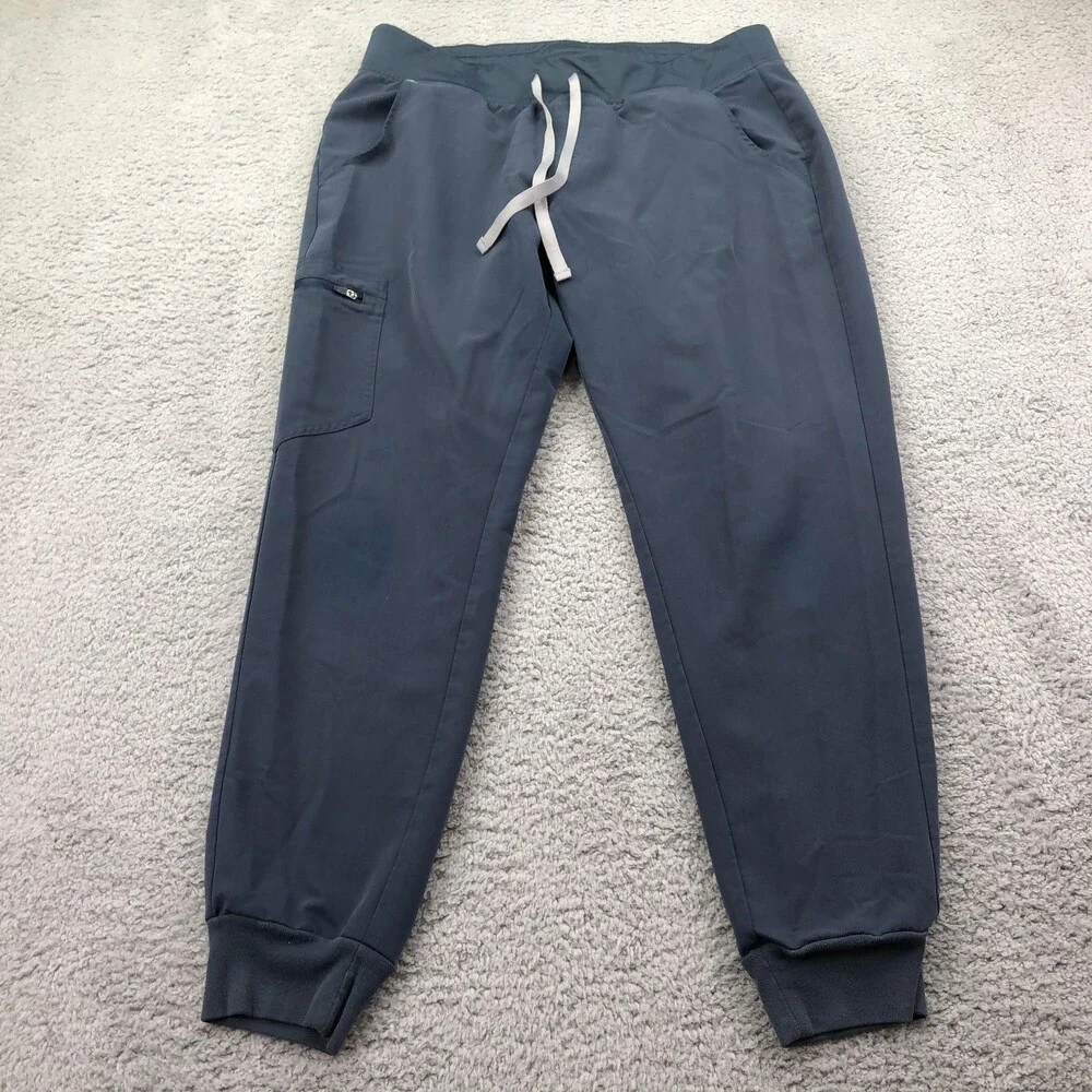 FIGS Scrub Jogger Pants Womens Large Blue Zamora Technical Cargo Medical